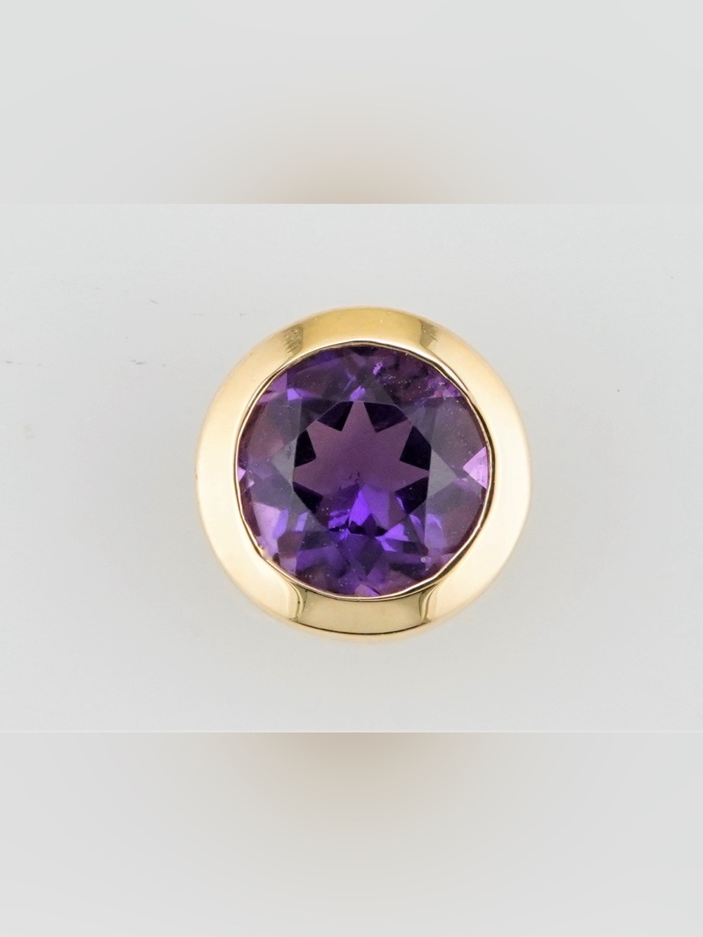 14k yellow gold amethyst slide pendant